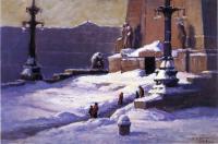 Steele, Theodore Clement - Monument in the Snow